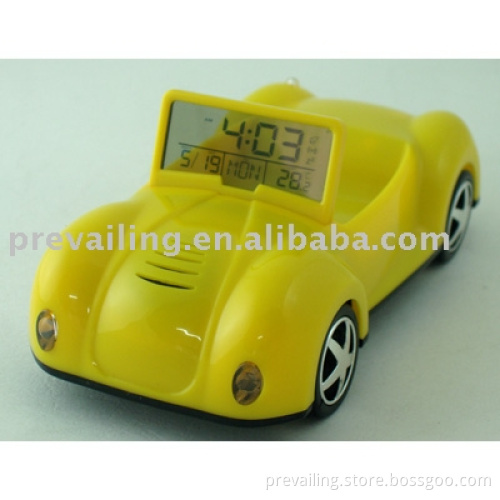 Car LCD Clock w/Mobile flash